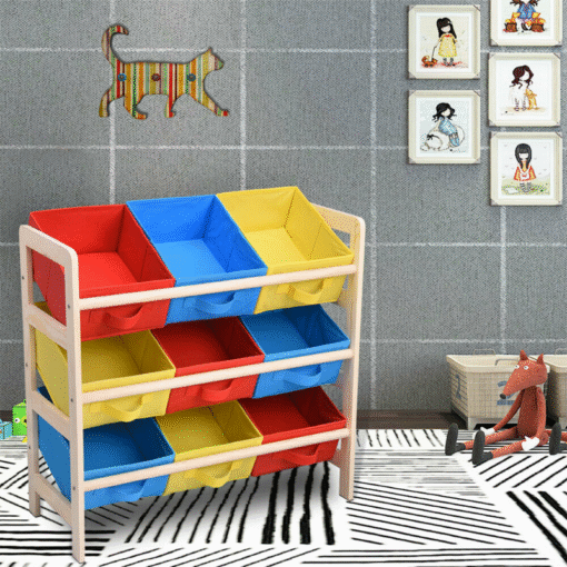 Kids Large Spacious Toy Storage Organizer With 9 Bins - Image 5