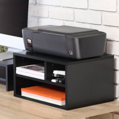 Large Premium Desktop Wooden Printer Stand With Storage - Image 2