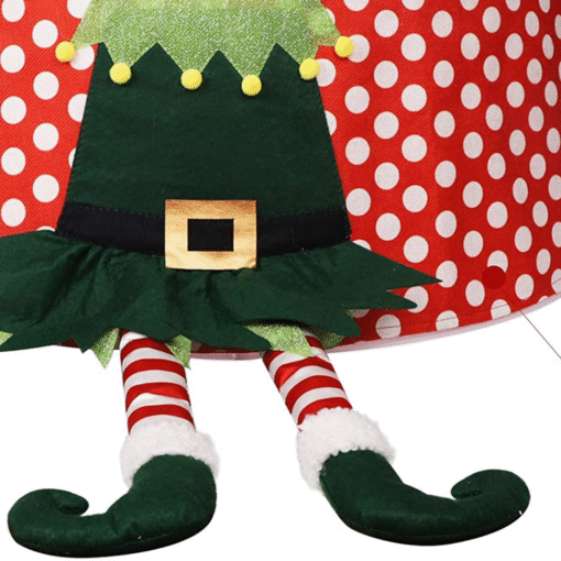 Decorative Elf Christmas Tree Collar Basket - Image 2