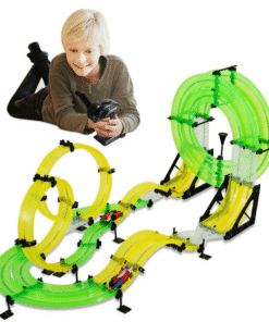 Kids RC Rail Racer Car Track Toy 28.5 FT
