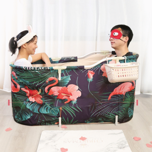Spacious Portable Folding Adult Soaking Shower Bathtub - Image 3