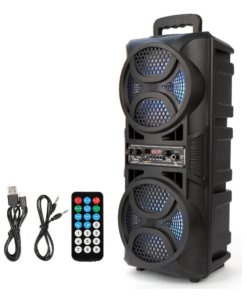 Portable Compact Dual DJ Bluetooth Party Box Speaker With Lights