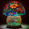 Stained Glass Plant Series Table Lamp