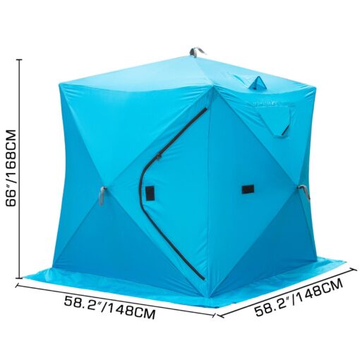 Portable Heavy Duty Pop Up Ice Fishing Shelter Shanty - Image 4