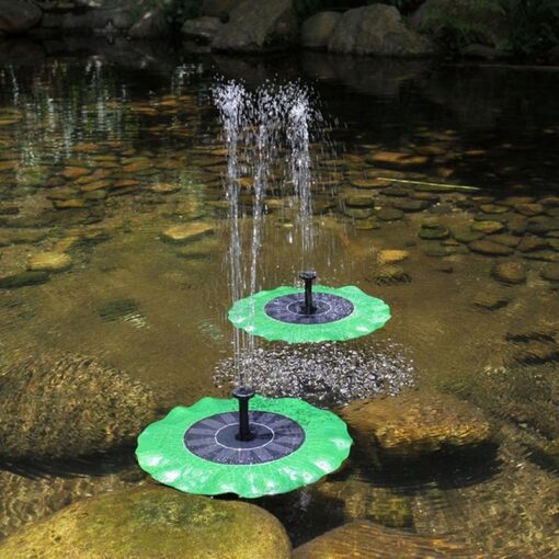 Solar Powered Leaf Shaped Garden Bird Bath Water Fountain Pump - Image 2