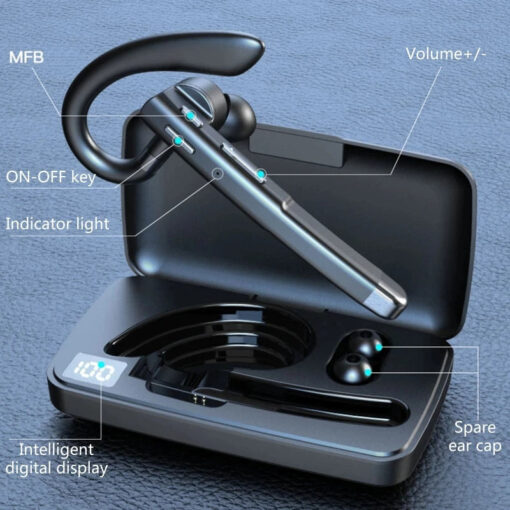 Trucker Dual Mic Wireless Bluetooth 5.1 Noise Cancelling Headset/Earpiece - Image 9