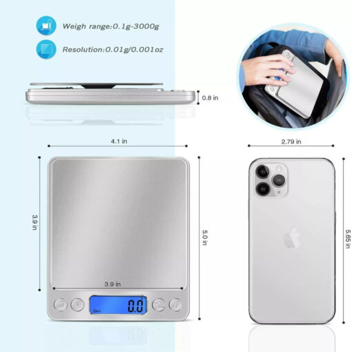 Small Digital Food Scale Ounce OZ And Gram Scale - Image 3