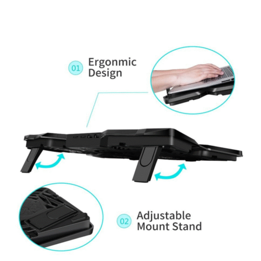 Laptop Cooling Pad Stand With Four Fans - Image 5