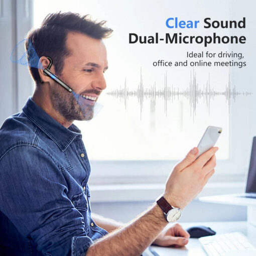 Trucker Dual Mic Wireless Bluetooth 5.1 Noise Cancelling Headset/Earpiece - Image 8