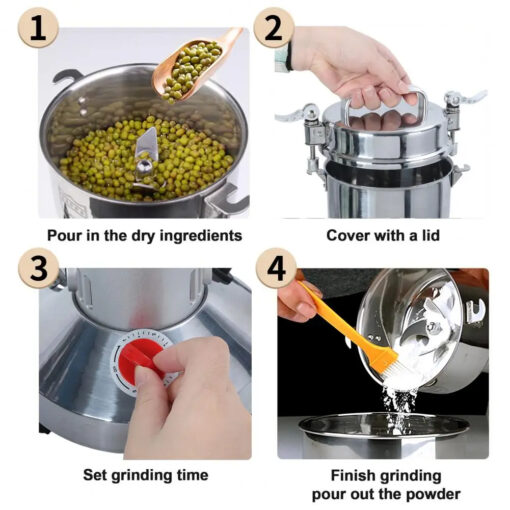 Home Electric Grain Grinder Mill 700g - Image 8