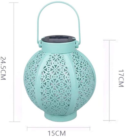 Outdoor Hanging Solar Powered Round Light Lanterns - Image 3