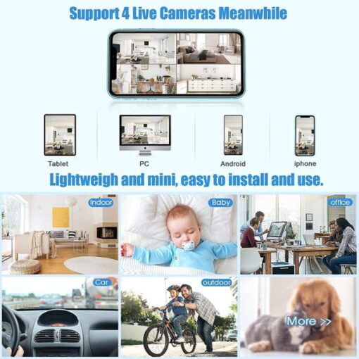 Mini Wireless Magnetic Camera with Audio and Video Live Feed - Image 4