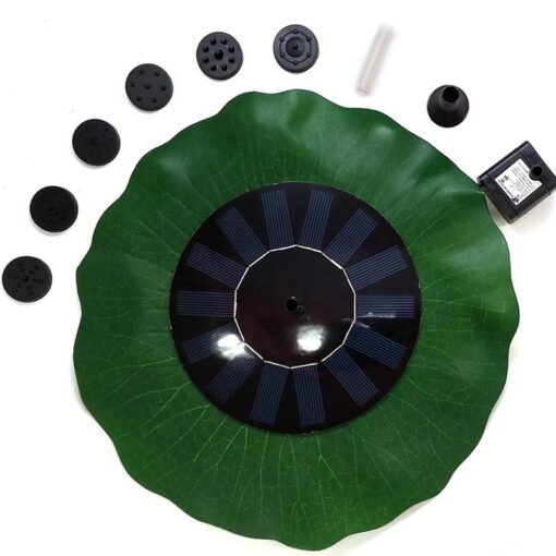 Solar Powered Leaf Shaped Garden Bird Bath Water Fountain Pump - Image 6
