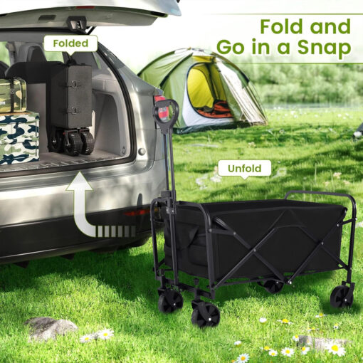 Heavy Duty Collapsible Folding Utility Beach Wagon All Terrain Cart - Image 6
