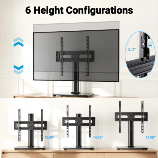 Universal Swivel Tabletop TV Stand Fits 32" to 60" - Image 4