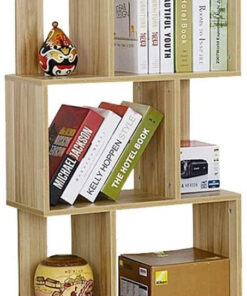 Large Standing Office Wood Book Organizer Storage Shelf 6 Cubes