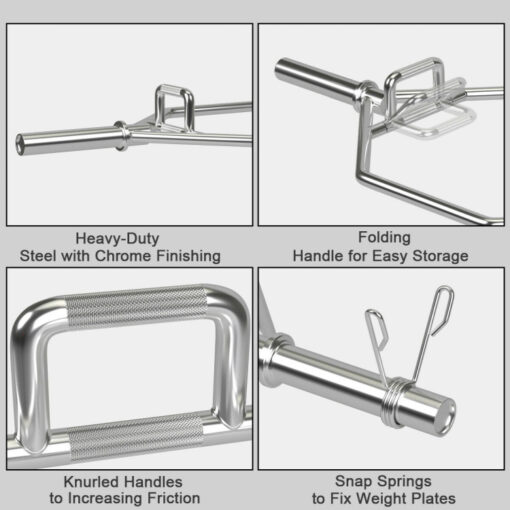 Heavy Duty Hexagon Deadlift Trap Shrug Bar - Image 8