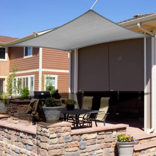 Large Outdoor Patio Rectangle Deck Sun Shade Sail 10' x 13' - Image 8