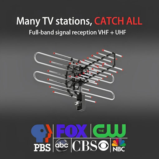 Outdoor Long Range 500+ Mile TV Antenna With UHF/VHF/FM Radio - Image 9