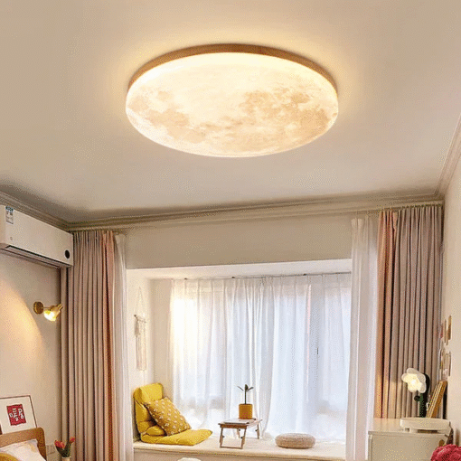 Nordic Minimalist Moon Acrylic LED Mount Ceiling Light - Image 2