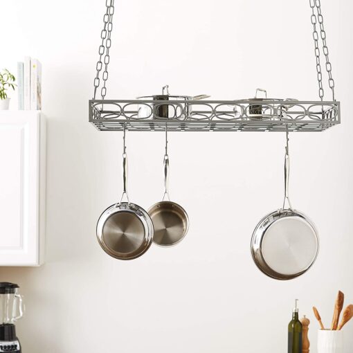 Heavy Duty Hanging Pot And Pan Holder Kitchen Organizer Rack - Image 4