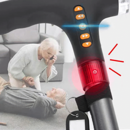 Intelligent walking stick for the elderly with LED light