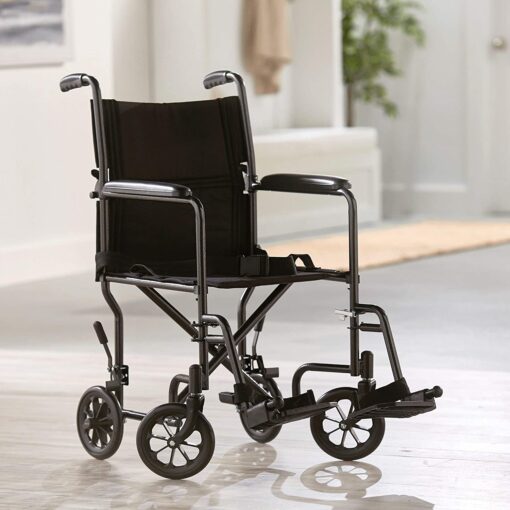 Heavy Duty Collapsing Lightweight Portable Folding Travel Wheelchair - Image 2