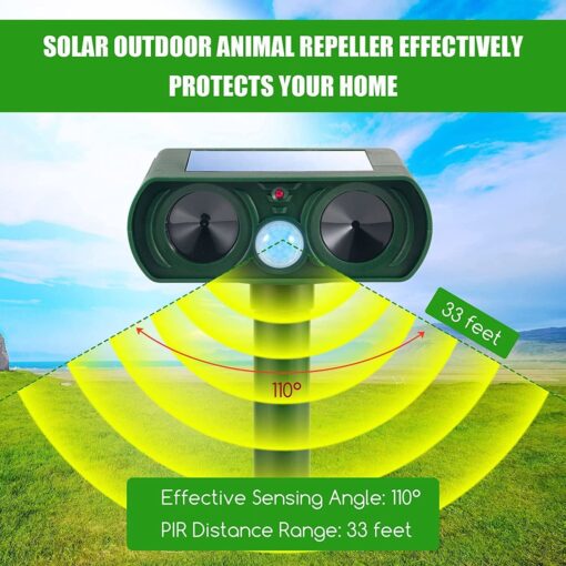 Solar Powered and Ultrasonic Animal Repellent - Image 11
