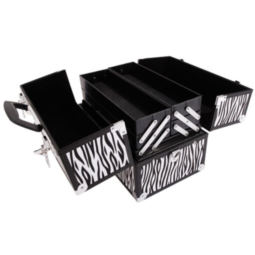 Large Compact Traveling Makeup Organizer Suitcase Box - Image 10