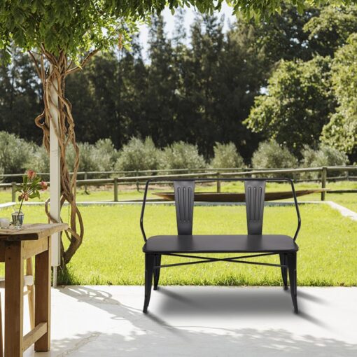 Large Modern Outdoor Garden Front Porch Patio Bench - Image 7