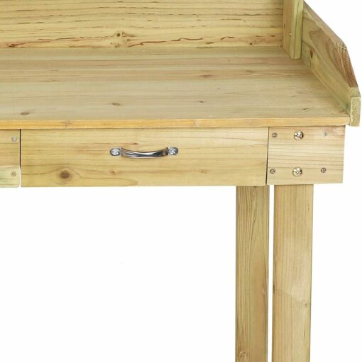 Large Spacious Outdoor Garden Wooden Potting Workbench Table With Sink - Image 2