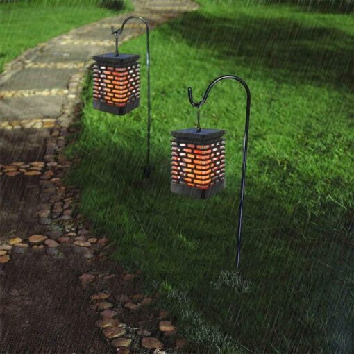 Outdoor Hanging Solar Powered LED Lanterns 6" - Image 4