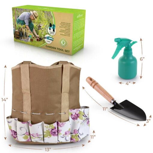 Ultimate Gardening Tote Hand Tool Set 9 pcs - Image 3