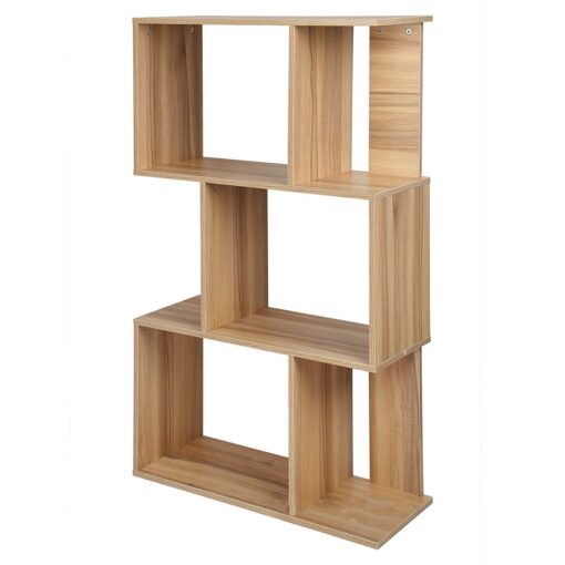 Large Standing Office Wood Book Organizer Storage Shelf 6 Cubes - Image 2
