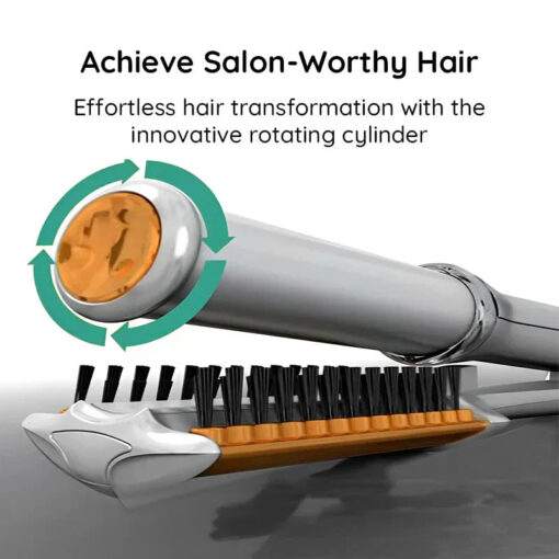 Professional 2 in 1 Rotating Iron Hair Brush - Image 6