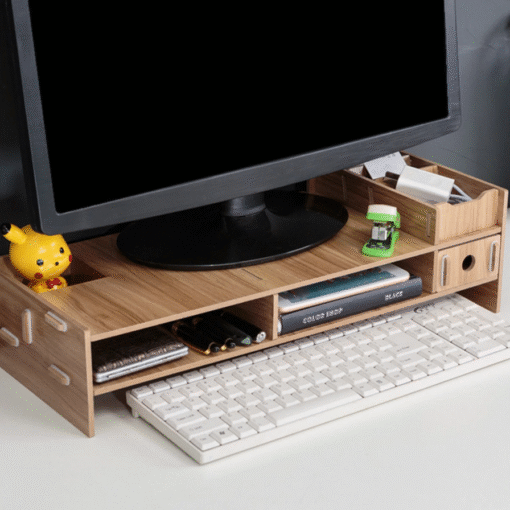 Computer Monitor Riser Mount Stand With Drawer - Image 2