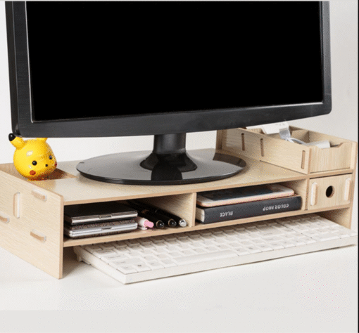 Computer Monitor Riser Mount Stand With Drawer - Image 5