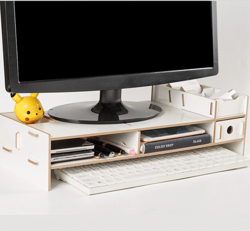 Computer Monitor Riser Mount Stand With Drawer - Image 3