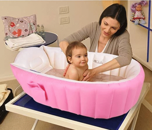 Infant Baby Inflatable Shower Bathtub - Image 9