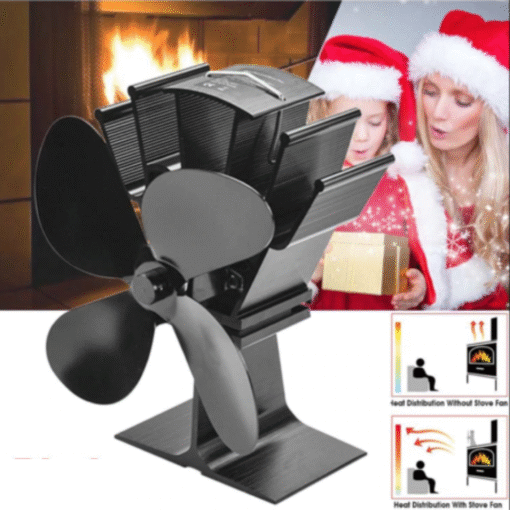 Wood Stove Fan Heat Powered Blower - Image 2