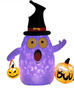 Halloween Outdoor Inflatable Blow Up Ghost With LED Lights 5 Ft