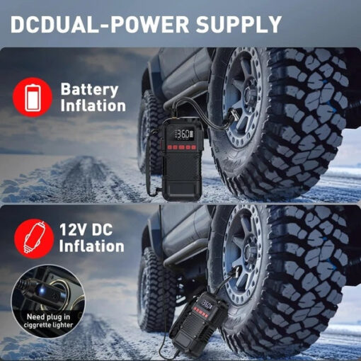 Tire Inflator Portable Air Compressor - 20000mAh Portable Air Pump - Image 3