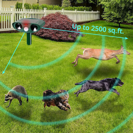 Solar Powered and Ultrasonic Animal Repellent - Image 2