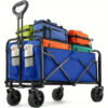 Heavy Duty Collapsible Folding Utility Beach Wagon All Terrain Cart