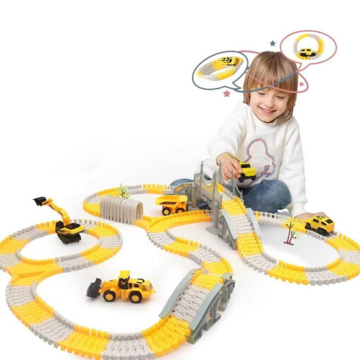 Multi Functional Children's Puzzle Assembly Track Toy - Image 3