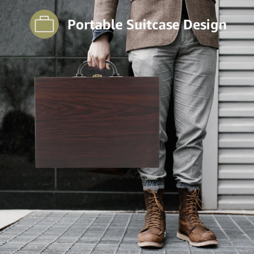 Vintage Suitcase-Style Vinyl Turntable Record Player - Image 6