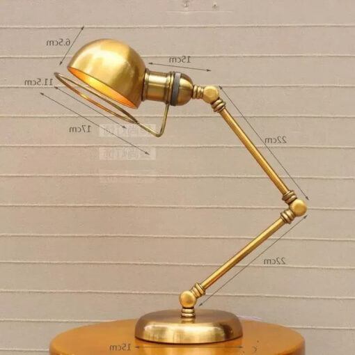Decorative LED Retro Bronze Rocker Table Lamp - Image 3