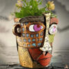 Handmade Picasso Brutalist Abstract Beauty Face Flower Pot