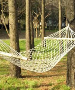 Premium Portable Rope Backyard Hanging Hammock Swing Bed