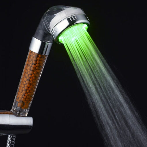 LED High Pressure Handheld Shower Head With Lights - Image 3